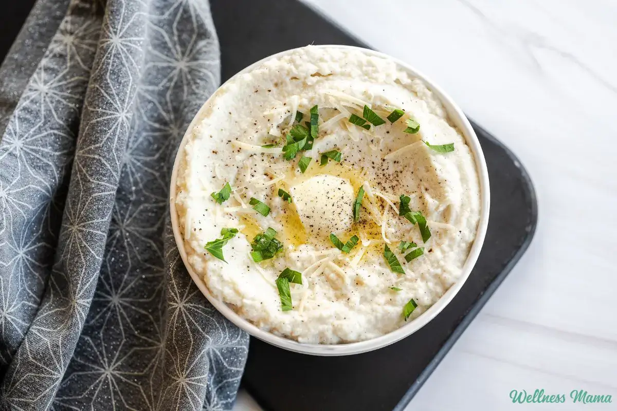 Creamy Cauliflower Mashed Potatoes With Garlic